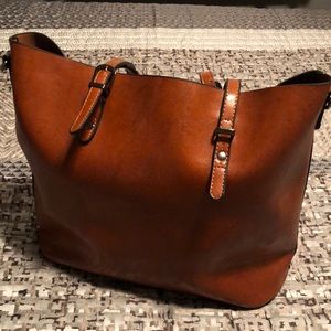 Leather laptop bag